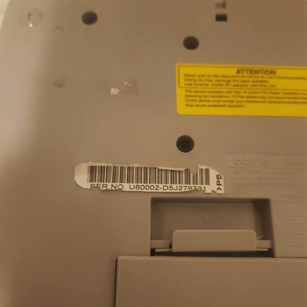 Brother P-Touch PT-1750 Label Thermal Printer - Tested - Manual - No AC Cord